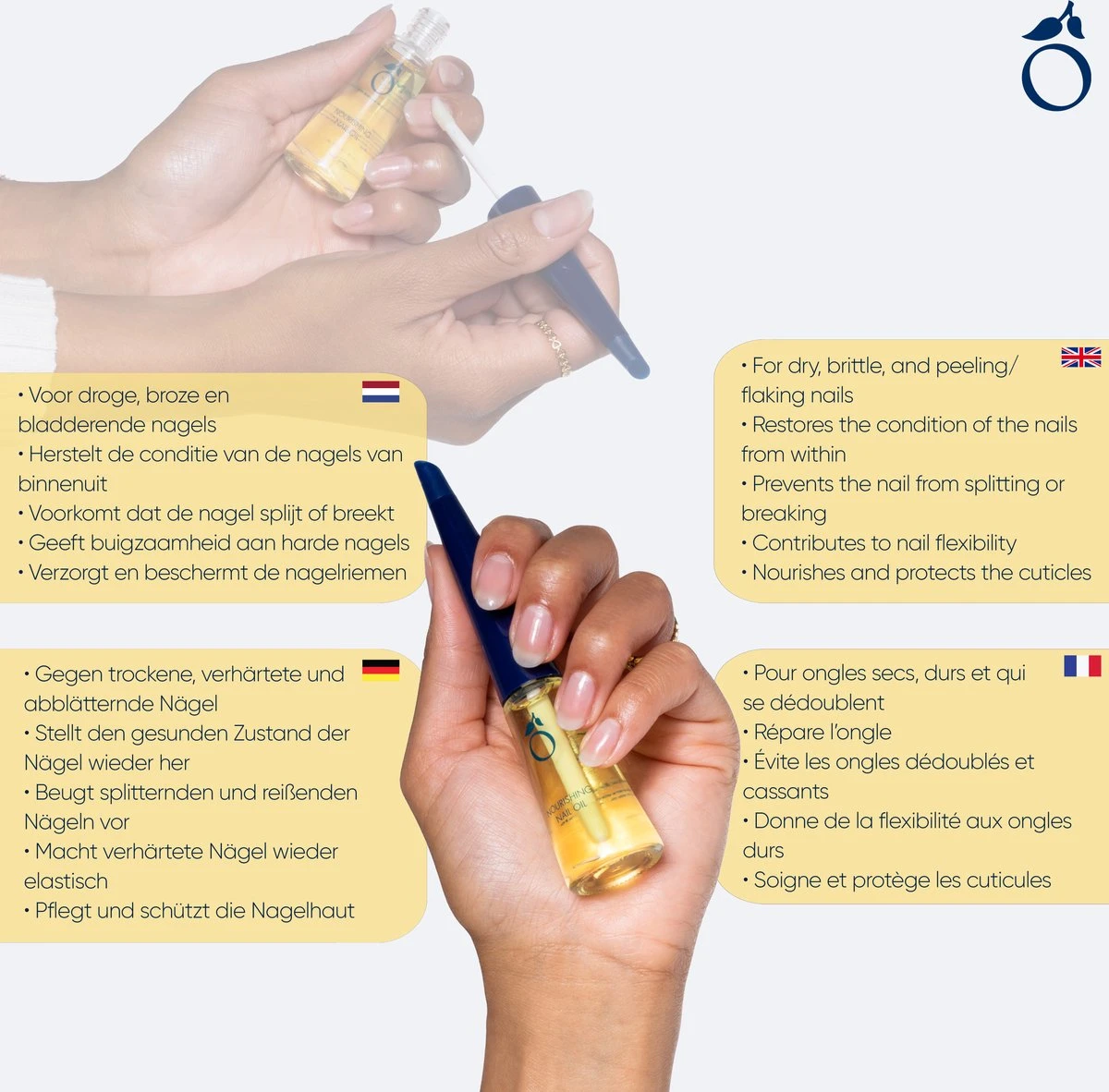 Herome Voedende Nagelolie - Nourishing Nail Oil - Herstelt, Droge, Breekbare Nagels En Maakt Nagels Weer Gezond En Veerkrachtig.- 10ml. 3 Herome Voedende Nagelolie - Nourishing Nail Oil - Herstelt, Droge, Breekbare Nagels En Maakt Nagels Weer Gezond En Veerkrachtig.- 10ml. - Afbeelding 3