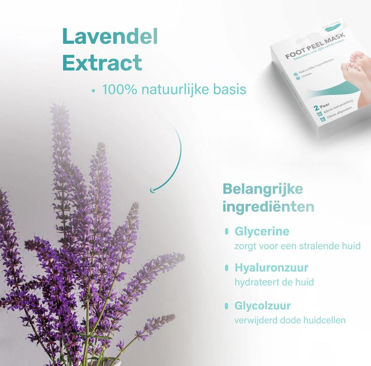 Soft & Silky - Eeltsokken - 2 Pack - Voetmasker - Foot Peel Mask - Eelt Verwijderaar - Voetvijl - Eeltverwijderaar - Eeltvijl - Eeltrasp 5 Soft & Silky - Eeltsokken - 2 Pack - Voetmasker - Foot Peel Mask - Eelt Verwijderaar - Voetvijl - Eeltverwijderaar - Eeltvijl - Eeltrasp - Afbeelding 5