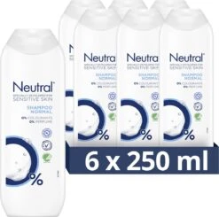 Neutral 0% Parfumvrij Shampoo - 6 X 250 Ml - Voordeelverpakking