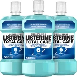 LISTERINE Total Care Bescherming Tegen Tandsteen: Mondspoeling Voor Complete Bescherming Tegen De Opbouw Van Tandsteen Met 6-in-1 Effect - Met Essentiële Oliën, Fluoride En Zinkformule, 3 X 500 Ml 11 LISTERINE Total Care Bescherming Tegen Tandsteen: Mondspoeling Voor Complete Bescherming Tegen De Opbouw Van Tandsteen Met 6-in-1 Effect - Met Essentiële Oliën, Fluoride En Zinkformule, 3 X 500 Ml -Verzorgingsproducten 1200x1196 8
