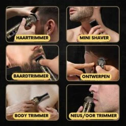 6-in-1 Baardtrimmer Mannen - Trimmer Voor Baard En Lichaam - Incl. 6 Opzetstukken - Bodygroomer Mannen - Bodytrimmer Heren - Tondeuse - 0.5-15MM - Neus En Oor 21 6-in-1 Baardtrimmer Mannen - Trimmer Voor Baard En Lichaam - Incl. 6 Opzetstukken - Bodygroomer Mannen - Bodytrimmer Heren - Tondeuse - 0.5-15MM - Neus En Oor -Verzorgingsproducten 1200x1199 21