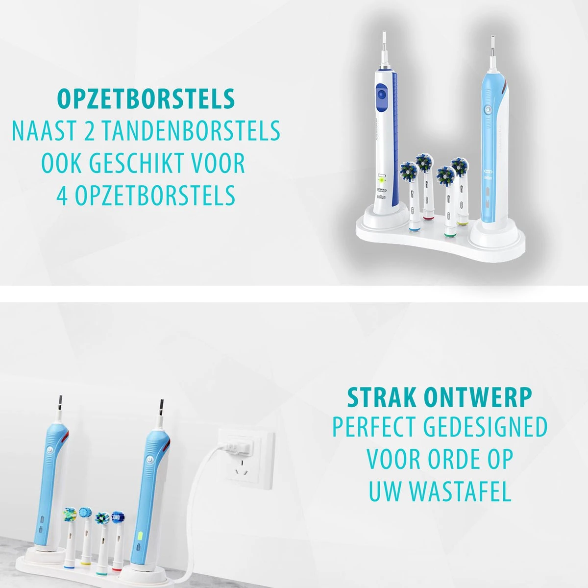BukkitBow - Tandenborstel Houder - Houder Voor Oral B Tandenborstel - Houder Voor Tandenborstel En Opzetborstels - Inclusief Opbergunit Voor 4 Opzetborstels 2 BukkitBow - Tandenborstel Houder - Houder Voor Oral B Tandenborstel - Houder Voor Tandenborstel En Opzetborstels - Inclusief Opbergunit Voor 4 Opzetborstels - Afbeelding 2