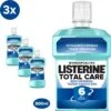 LISTERINE Total Care Bescherming Tegen Tandsteen: Mondspoeling Voor Complete Bescherming Tegen De Opbouw Van Tandsteen Met 6-in-1 Effect - Met Essentiële Oliën, Fluoride En Zinkformule, 3 X 500 Ml
