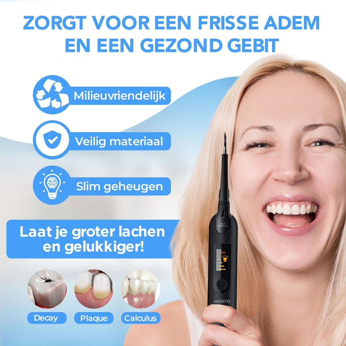 Merkloos Tandsteen Verwijderaar - 5 Standen - Inclusief Tandarts Set - Met 3 Opzetstukken - Elektrisch - Tandplak 1 Merkloos Tandsteen Verwijderaar - 5 Standen - Inclusief Tandarts Set - Met 3 Opzetstukken - Elektrisch - Tandplak