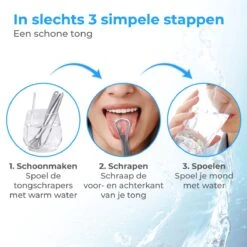 Nuvance - Professionele Tongschraper - 3 In 1 Set - Voor Mondverzorging - Tongreiniger - Tong Schraper - Tongue Scraper - RVS -Verzorgingsproducten 1200x1200 1274