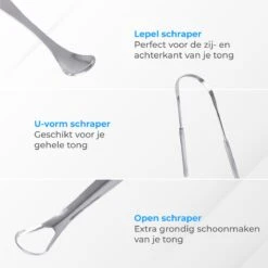 Nuvance - Professionele Tongschraper - 3 In 1 Set - Voor Mondverzorging - Tongreiniger - Tong Schraper - Tongue Scraper - RVS -Verzorgingsproducten 1200x1200 1275