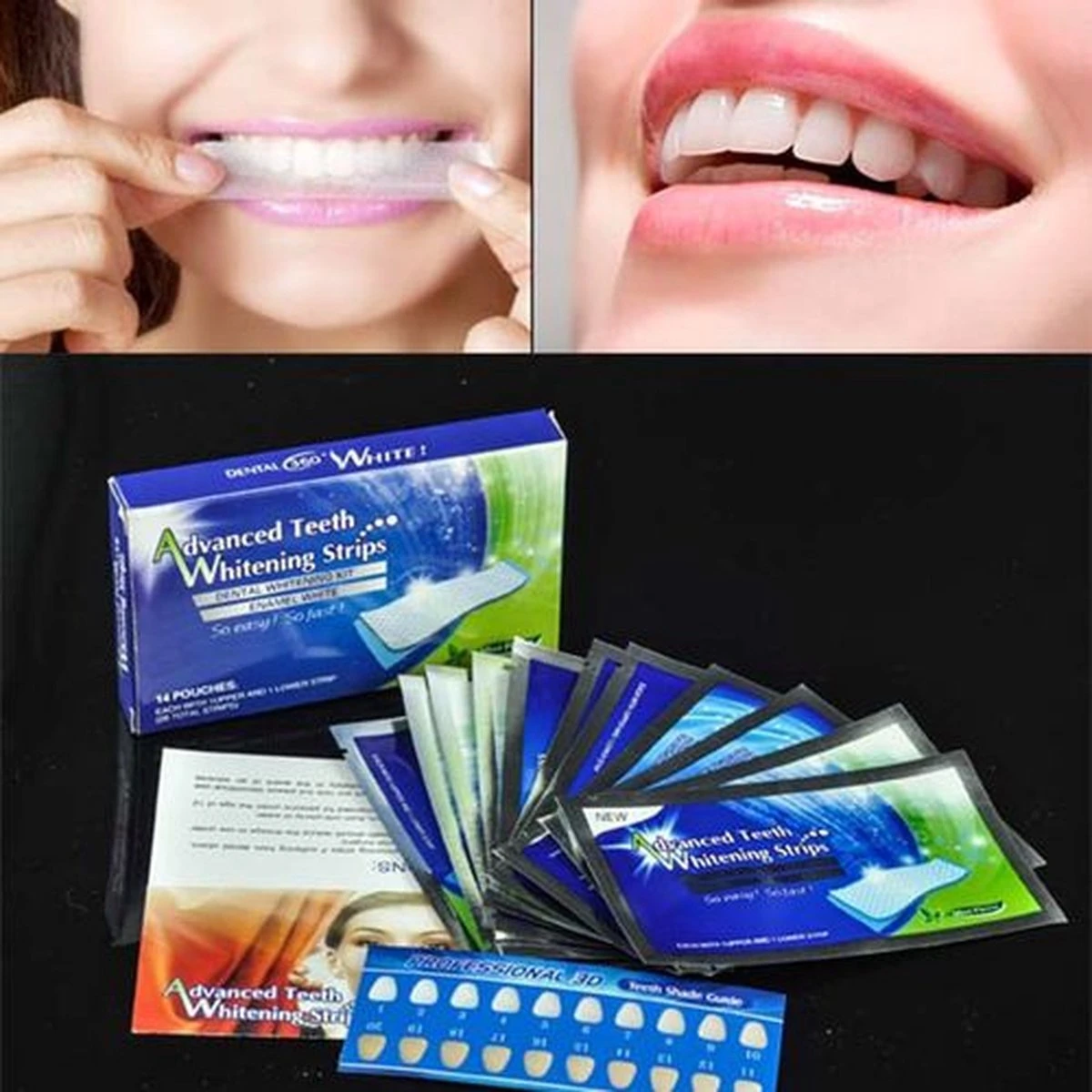 Merkloos Professionele Tanden Bleek Strips Ultra 3D - Teeth Whitening Strips - Tanden Bleken - Voor Ultra Witte Tanden - 14 Strips 2 Merkloos Professionele Tanden Bleek Strips Ultra 3D - Teeth Whitening Strips - Tanden Bleken - Voor Ultra Witte Tanden - 14 Strips - Afbeelding 2