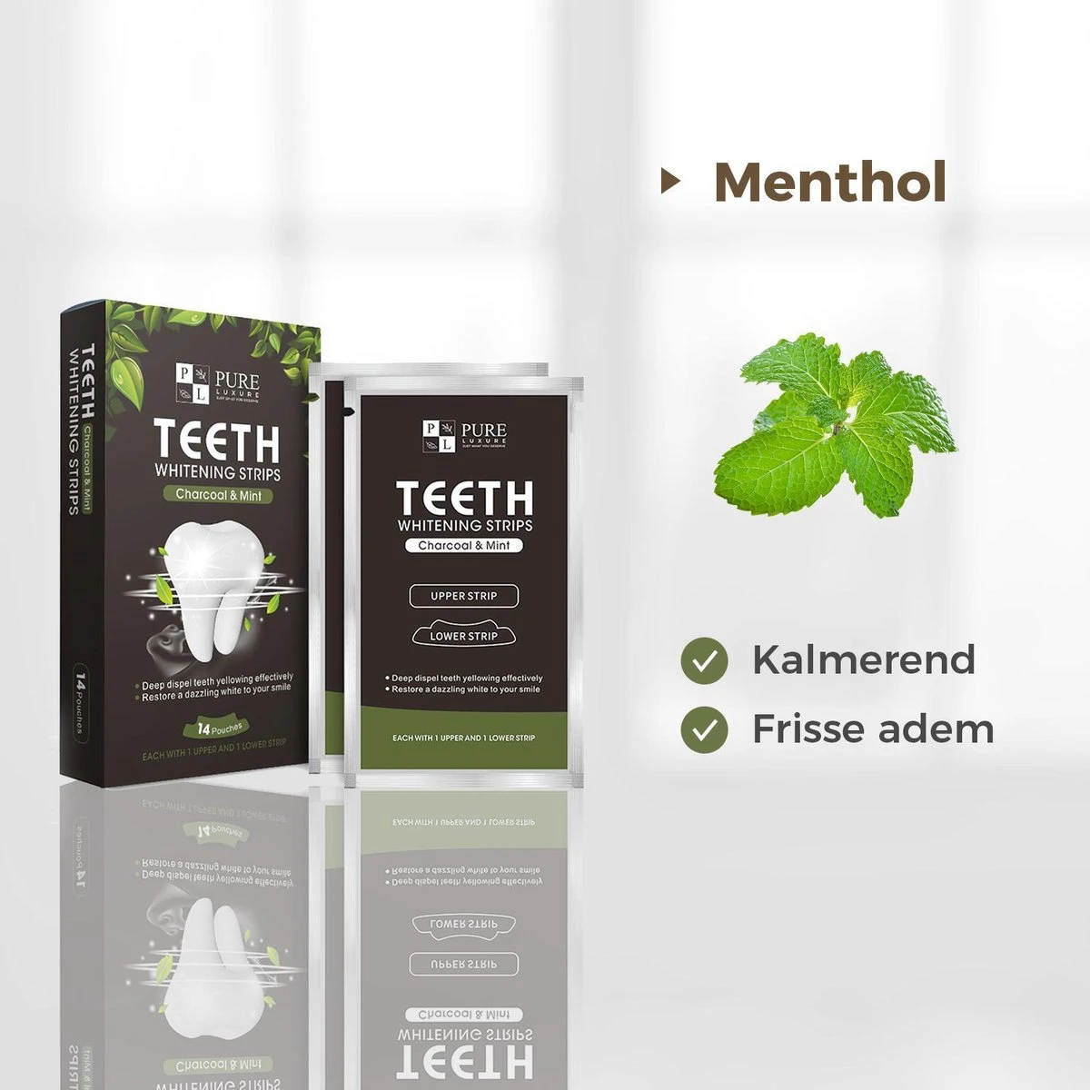 De Tanden Bleker - Pure Luxure - Professionele Tandenbleek Strips - 28 Strips - Teeth Whitening Strips - Wittere Tanden - Zonder Peroxide - Tanden Bleken 9 De Tanden Bleker - Pure Luxure - Professionele Tandenbleek Strips - 28 Strips - Teeth Whitening Strips - Wittere Tanden - Zonder Peroxide - Tanden Bleken - Afbeelding 9