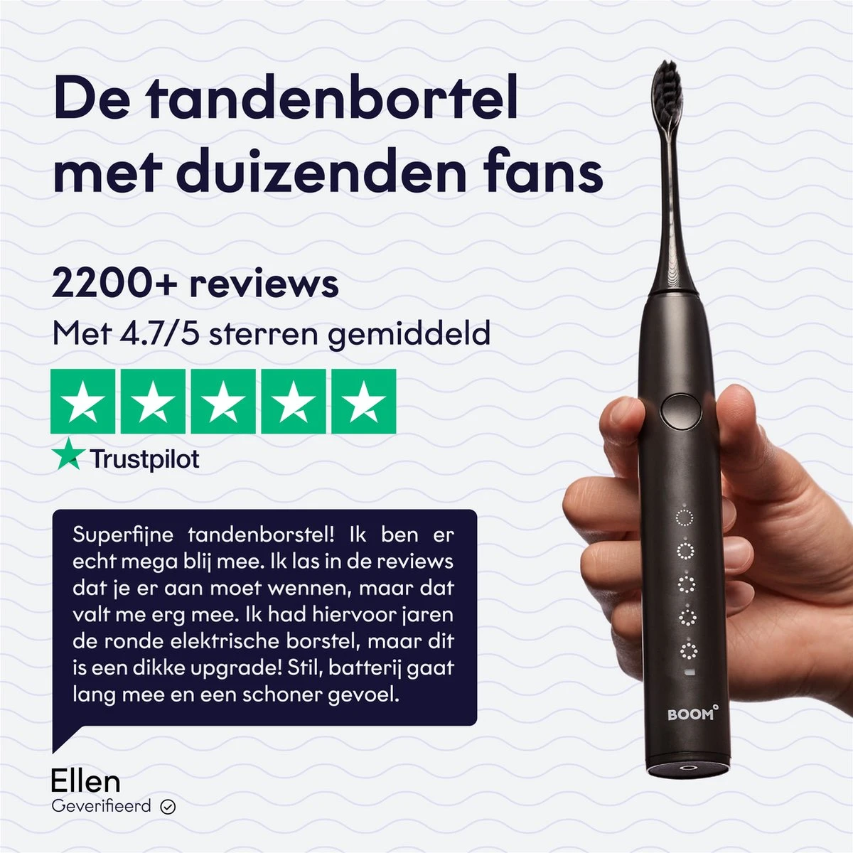 BOOMBRUSH Elektrische Tandenborstel - Zwart - 90 Dagen Batterij - Duurzaam 11 BOOMBRUSH Elektrische Tandenborstel - Zwart - 90 Dagen Batterij - Duurzaam - Afbeelding 11