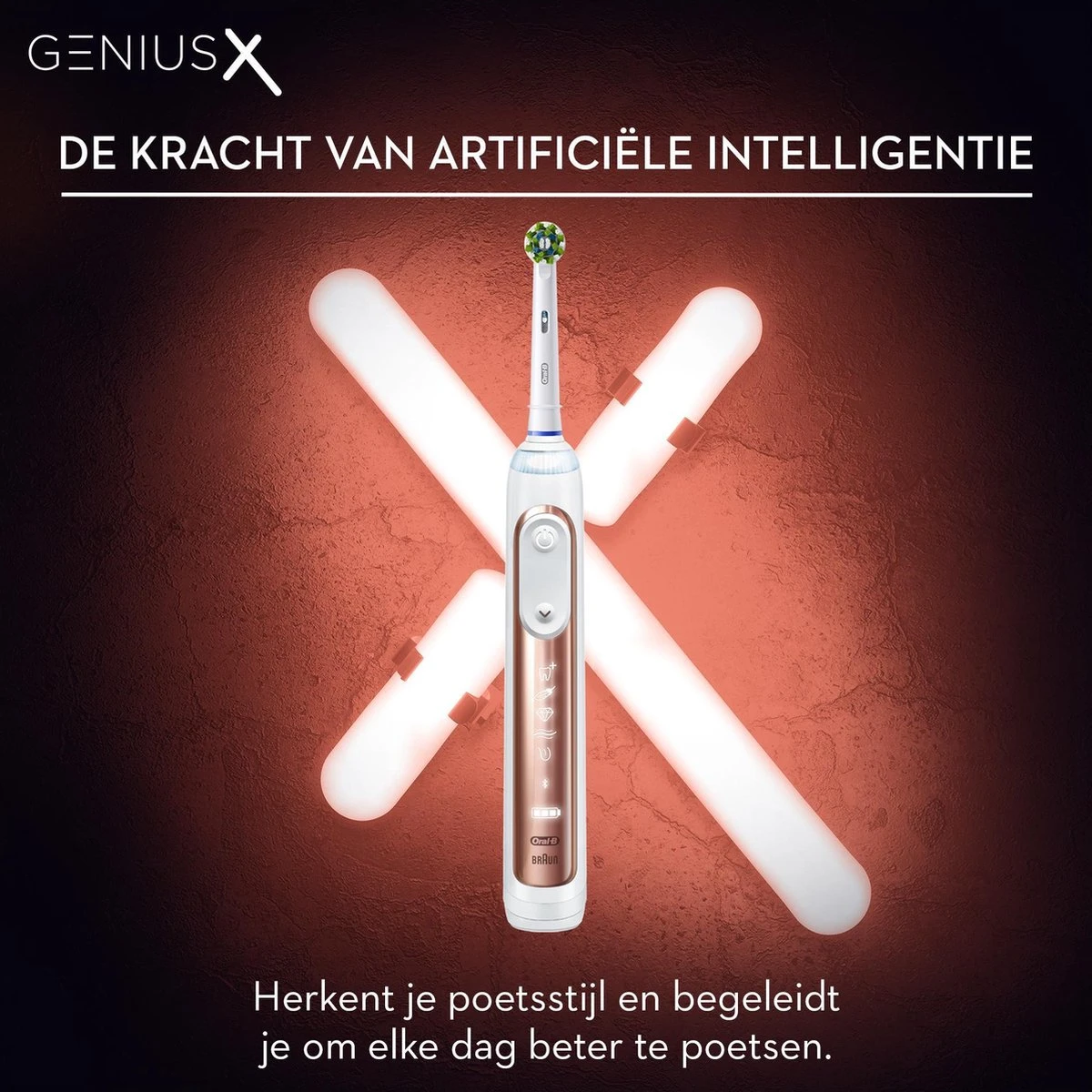 Oral B Oral-B Genius X Elektrische Tandenborstel Rosegold 3 Oral B Oral-B Genius X Elektrische Tandenborstel Rosegold - Afbeelding 3
