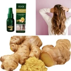 Gember Haargroei Serum - Superdeal - 1 + 1 GRATIS - Gember Haar Spray Voor Haargoei - Vollere Bos Haren - Anti Kaalheid - Haar Wordt Dikker - Ginger Hairspray - Ga Dunner Wordend Haar Tegen - Betere Baardgroei -Verzorgingsproducten 1200x1200 1803