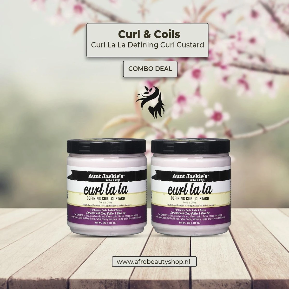 Aunt Jackies Curls & Coils Curl La La Defining Curl Custard (Twin Pack) 1 Aunt Jackies Curls & Coils Curl La La Defining Curl Custard (Twin Pack)