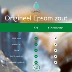 Epsom Zout - Bitterzout - Magnesiumsulfaat - Badzout - 25 Kg - In Zak - Voetenbad 9 Epsom Zout - Bitterzout - Magnesiumsulfaat - Badzout - 25 Kg - In Zak - Voetenbad -Verzorgingsproducten 1200x1200 494