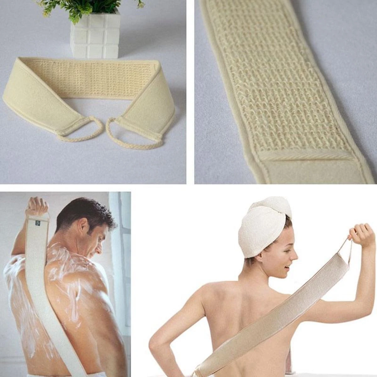 Loofah Massage Borstel - Massage Brush / Lichaamsborstel | Scrub Spons - Badspons - Douchespons - Rugmassage- | Sauna & Welness | Badborstel - Saunaborstel - Rugborstel - Huidborstel - Douche Borstel - Wasborstel - Beige 1 Loofah Massage Borstel - Massage Brush / Lichaamsborstel | Scrub Spons - Badspons - Douchespons - Rugmassage- | Sauna & Welness | Badborstel - Saunaborstel - Rugborstel - Huidborstel - Douche Borstel - Wasborstel - Beige