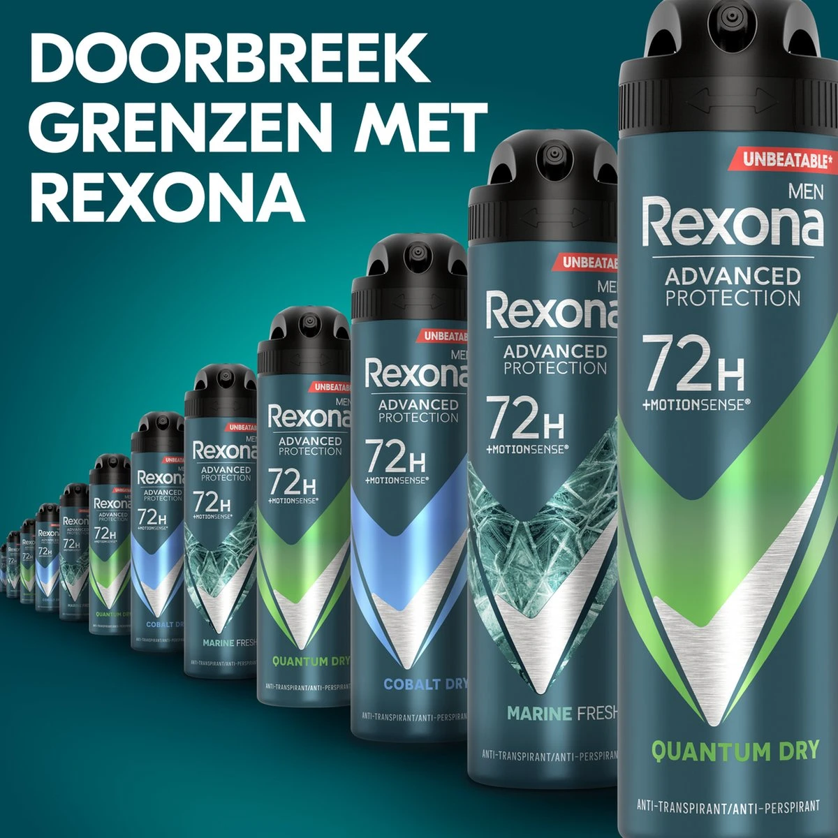6x Rexona Men Deodorant Spray Quantum Dry 150 Ml 7 6x Rexona Men Deodorant Spray Quantum Dry 150 Ml - Afbeelding 7