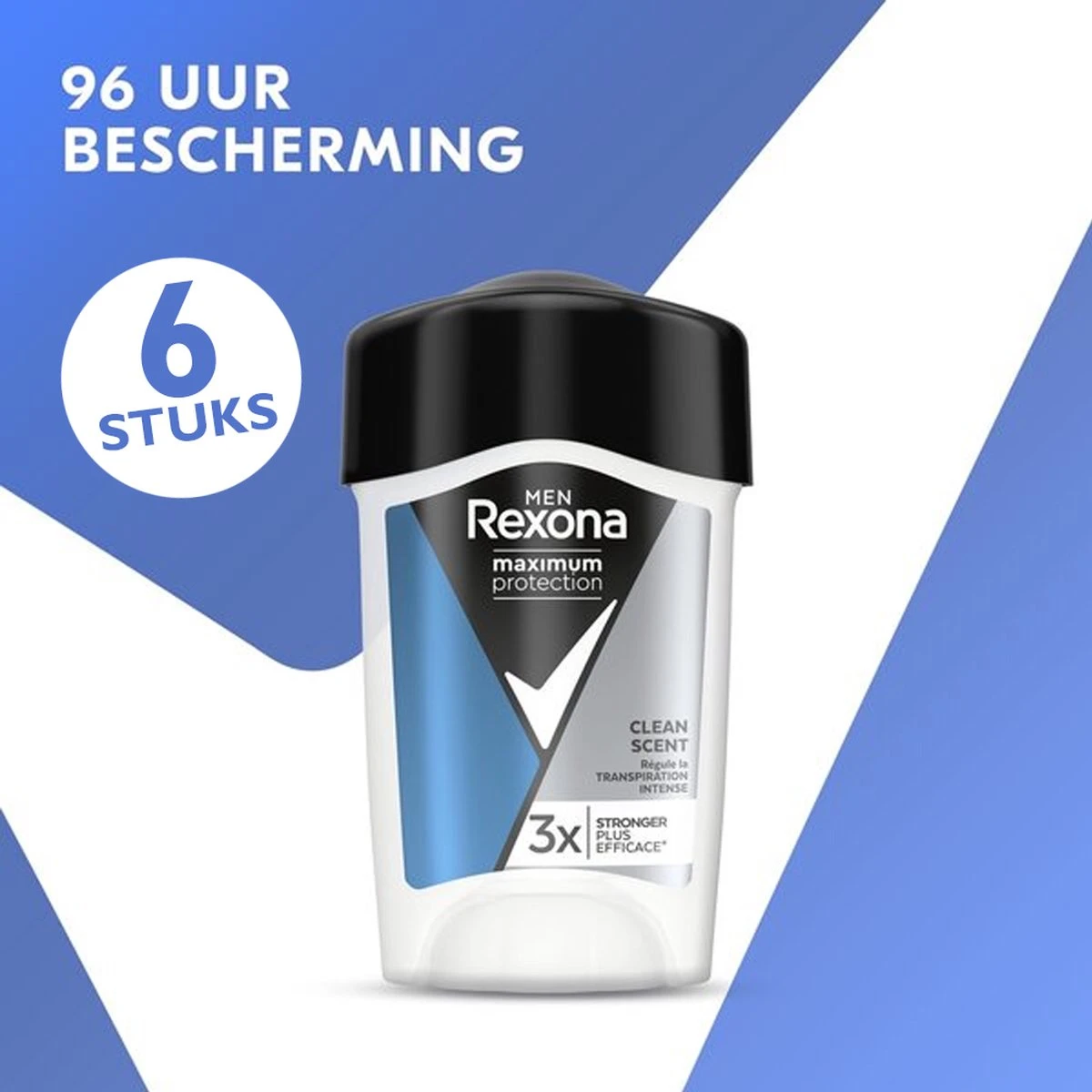 Rexona Deodorant Stick Men Maximum Protection Clean Scent - Deodorant - 6x 45 Ml - Voordeelverpakking 1 Rexona Deodorant Stick Men Maximum Protection Clean Scent - Deodorant - 6x 45 Ml - Voordeelverpakking