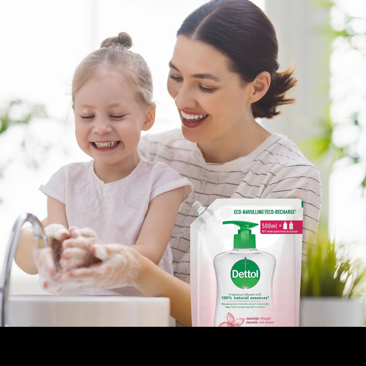 Dettol - Handzeep Navulling - Antibacterieel - Jasmijn - 100% Natuurlijke Oliën - 2 X 500ml 6 Dettol - Handzeep Navulling - Antibacterieel - Jasmijn - 100% Natuurlijke Oliën - 2 X 500ml - Afbeelding 6