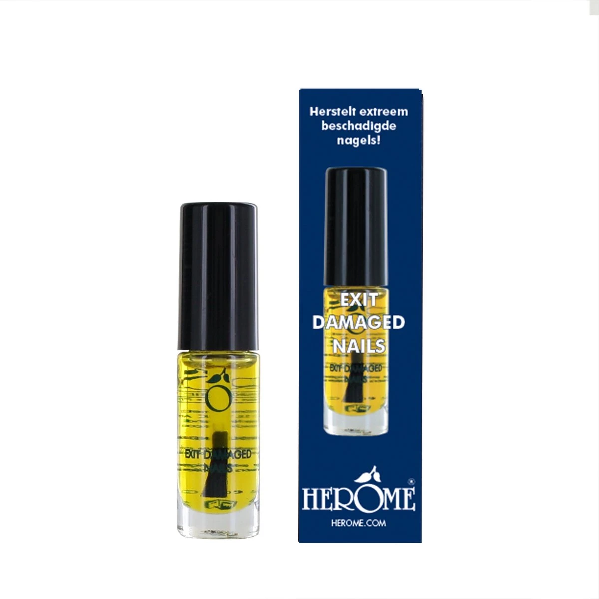 Herome Exit Damaged Nails Nagelolie – Amandelolie Met Vitamines En Mineralen Verbetert En Herstelt De Nagels - 7 Ml. 1 Herome Exit Damaged Nails Nagelolie – Amandelolie Met Vitamines En Mineralen Verbetert En Herstelt De Nagels - 7 Ml.