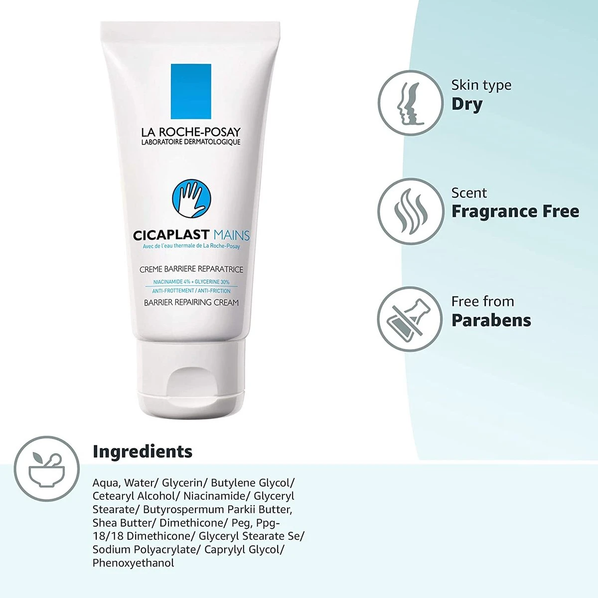 La Roche-Posay Cicaplast Handcrème - 50ml - Beschadigde Huid 10 La Roche-Posay Cicaplast Handcrème - 50ml - Beschadigde Huid - Afbeelding 10