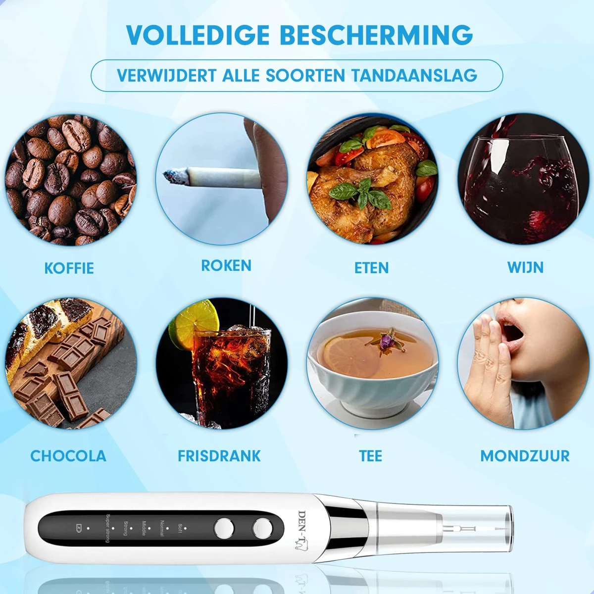 DEN-T® PRO U500 - Elektrische Sonische Tandsteen Verwijderaar - Wit 5 DEN-T® PRO U500 - Elektrische Sonische Tandsteen Verwijderaar - Wit - Afbeelding 5