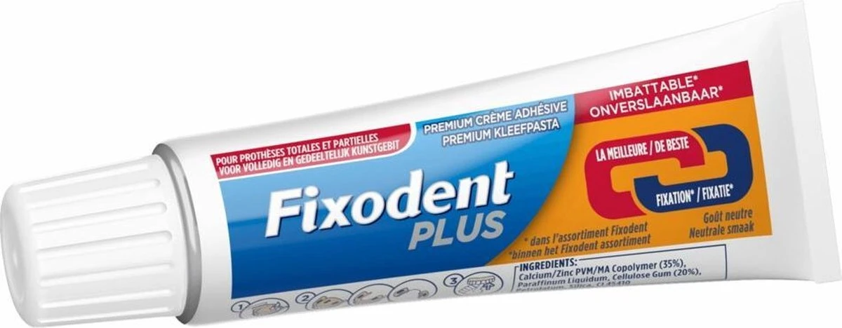 Fixodent Plus - Voordeelverpakking 6x40 G - Kleefpasta 7 Fixodent Plus - Voordeelverpakking 6x40 G - Kleefpasta - Afbeelding 7