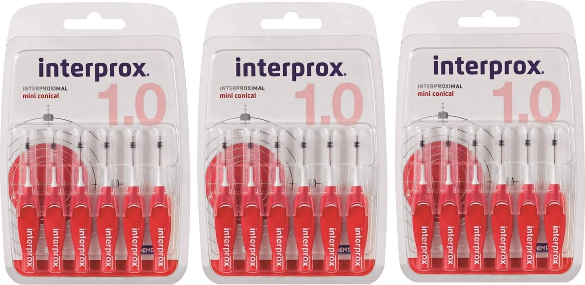 Interprox Premium Mini Conical - 2 Tot 4 Mm - 3 X 6 Stuks 1 Interprox Premium Mini Conical - 2 Tot 4 Mm - 3 X 6 Stuks
