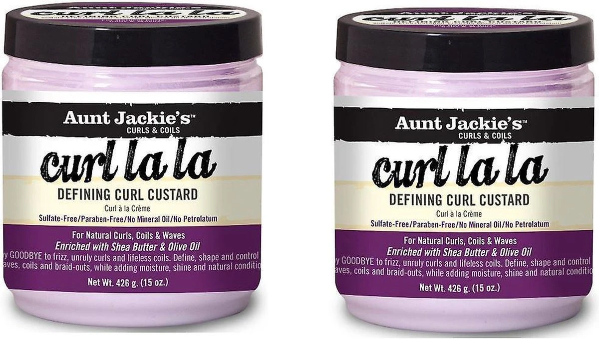 Aunt Jackies Curls & Coils Curl La La Defining Curl Custard (Twin Pack) 2 Aunt Jackies Curls & Coils Curl La La Defining Curl Custard (Twin Pack) - Afbeelding 2