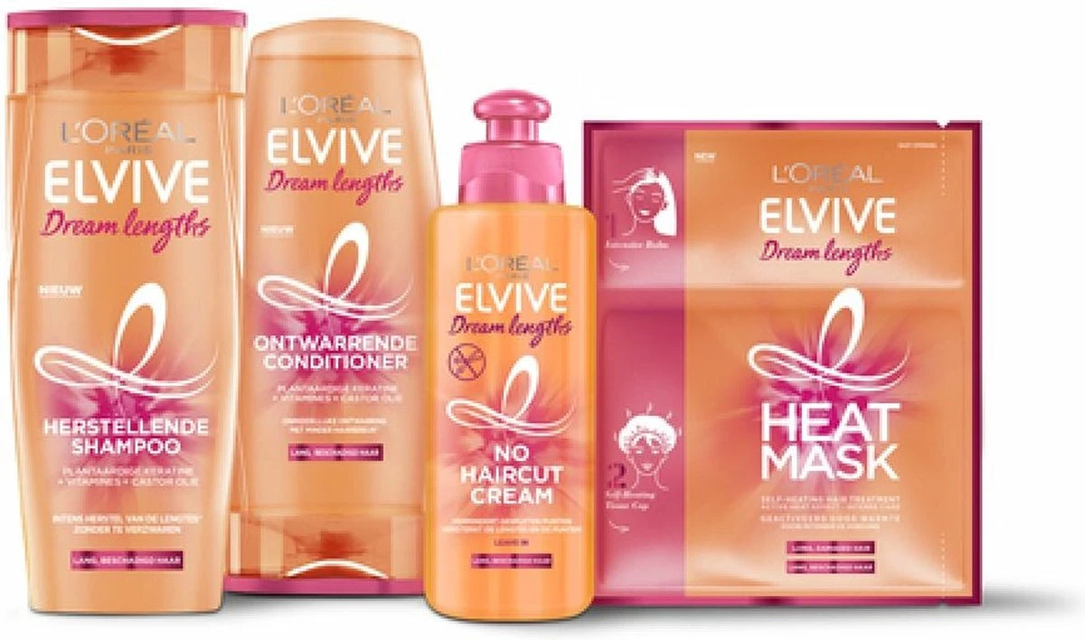 L'Oréal Paris Elvive Dream Lengths Haarmasker - 6 X 300 Ml - Lang & Beschadigd Haar - Voordeelverpakking 5 L'Oréal Paris Elvive Dream Lengths Haarmasker - 6 X 300 Ml - Lang & Beschadigd Haar - Voordeelverpakking - Afbeelding 5
