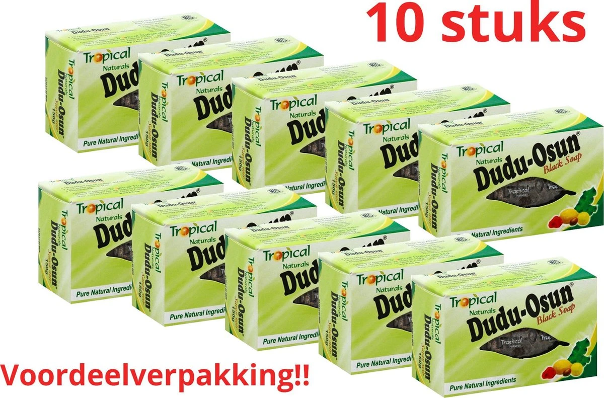 Dudu Osun Black Afrika Soap - Zwarte Afrikaanse Zeep - 10 Stuks Black Soap 1 Dudu Osun Black Afrika Soap - Zwarte Afrikaanse Zeep - 10 Stuks Black Soap