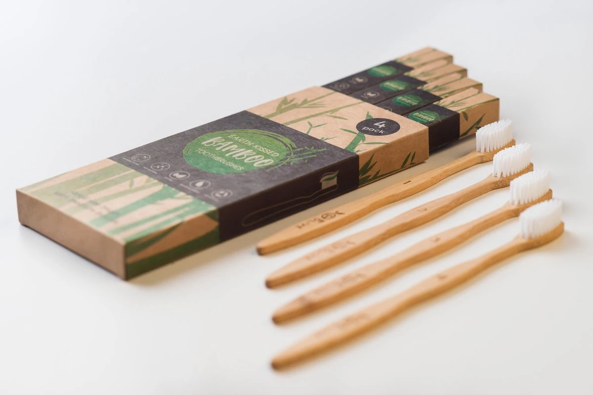 Bamboe Tandenborstel By Olive 4 St. Genummerd 100% Moso Bamboo 4 Bamboe Tandenborstel By Olive 4 St. Genummerd 100% Moso Bamboo - Afbeelding 4