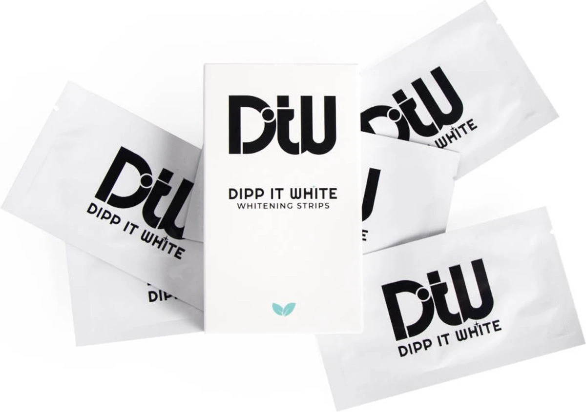 DIPPITWHITE | MINT SMAAK |14 Behandelingen | Tandenbleek/Teeth Whitening Strips | Peroxidevrij (0%) | 100% Natuurlijk | Wittere Tanden | Tandenblekers 1 DIPPITWHITE | MINT SMAAK |14 Behandelingen | Tandenbleek/Teeth Whitening Strips | Peroxidevrij (0%) | 100% Natuurlijk | Wittere Tanden | Tandenblekers