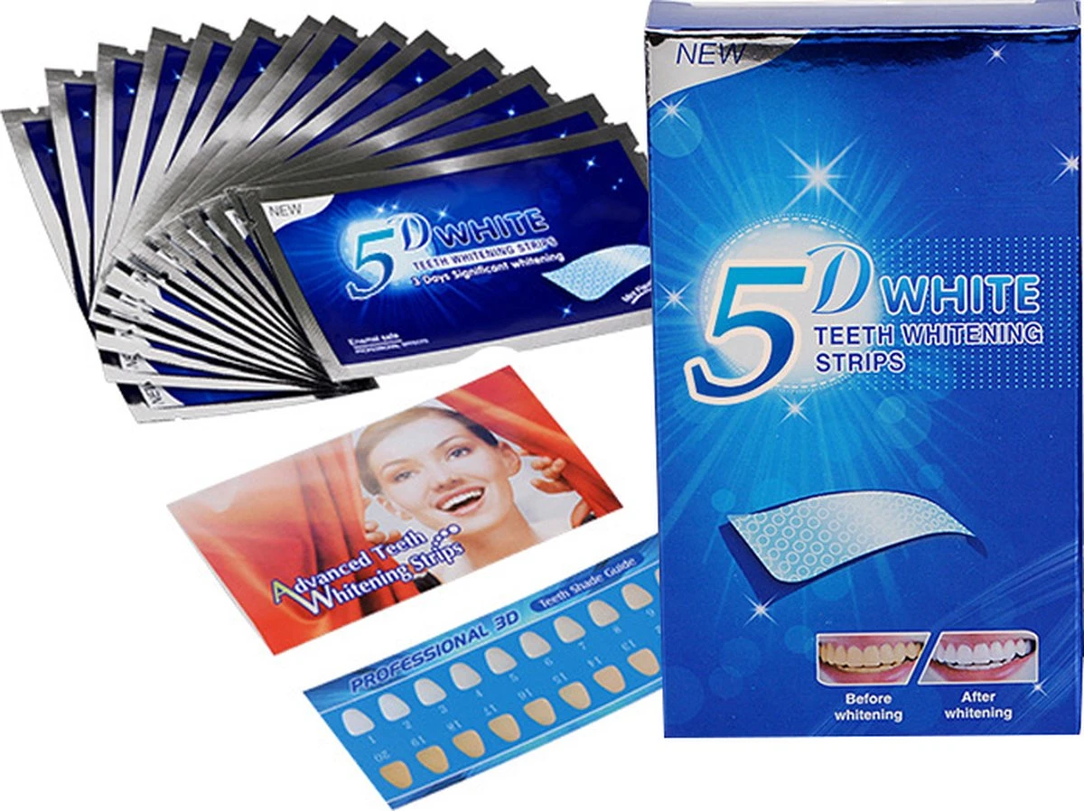 Merkloos Tanden Bleken - Witte Tanden - 5D White Teeth Whitening Strips - Teeth Whitening Strips - 28x Tandenbleek Strips - Zonder Peroxide (0%) 1 Merkloos Tanden Bleken - Witte Tanden - 5D White Teeth Whitening Strips - Teeth Whitening Strips - 28x Tandenbleek Strips - Zonder Peroxide (0%)