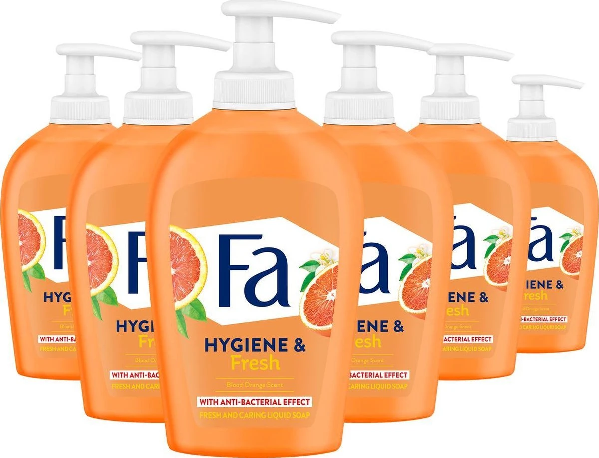Fa Orange Vloeibare Handzeep 6x 250ml - Grootverpakking 1 Fa Orange Vloeibare Handzeep 6x 250ml - Grootverpakking