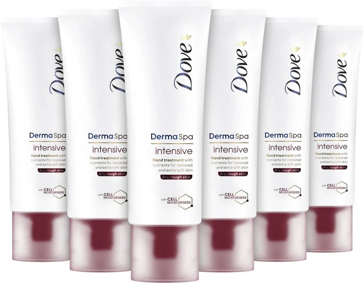 Dove DermaSpa Intensive Handcreme - 6 X 75 Ml - Voordeelverpakking 1 Dove DermaSpa Intensive Handcreme - 6 X 75 Ml - Voordeelverpakking