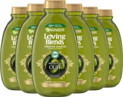 Garnier Loving Blends Shampoo - Mytische Olijf - Gevoelig Tot Zeer Droog Haar - 6 X 300 Ml - Voordeelverpakking