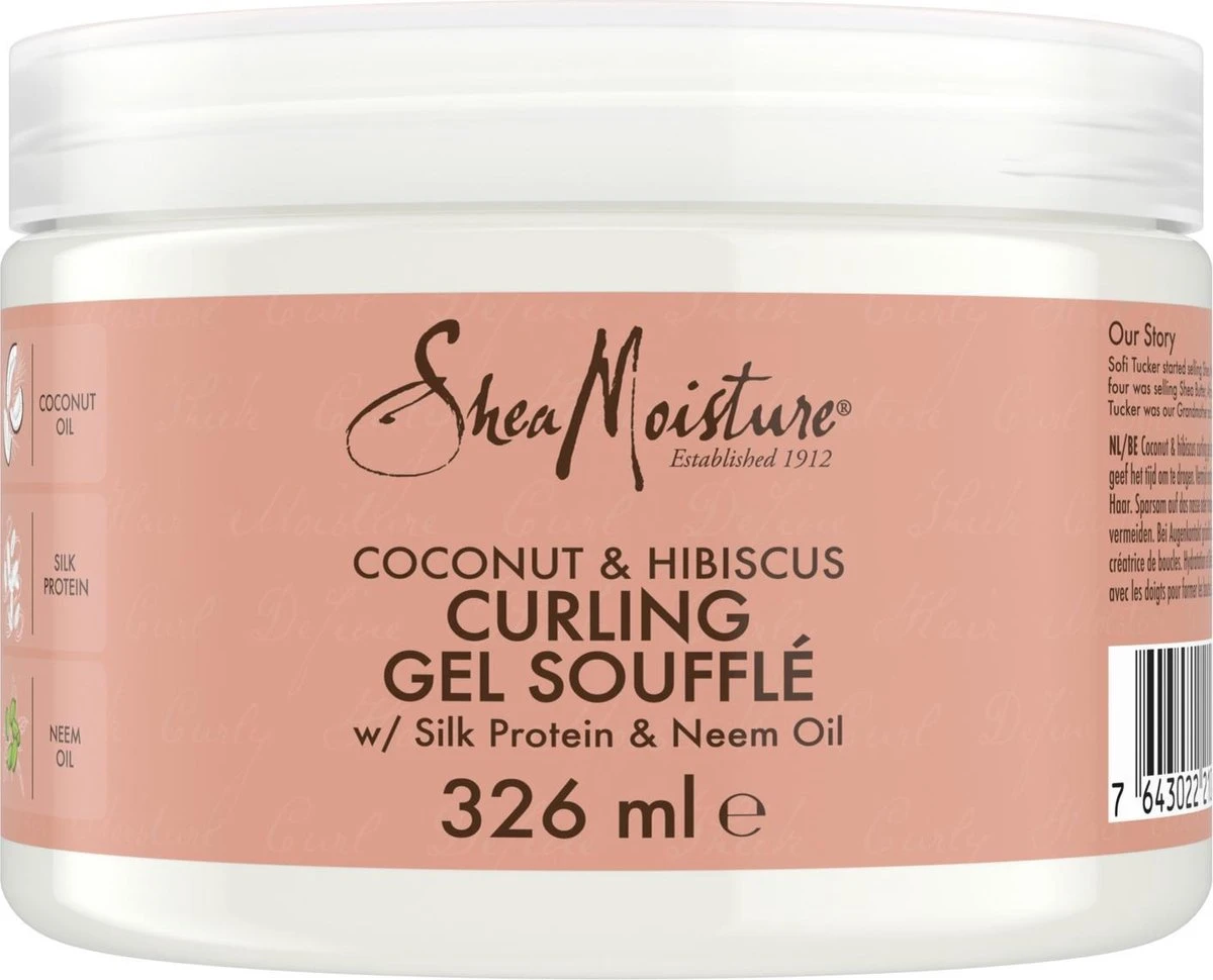 Shea Moisture Coconut & Hibiscus - Curling Gel Soufflé - 326 Ml 1 Shea Moisture Coconut & Hibiscus - Curling Gel Soufflé - 326 Ml