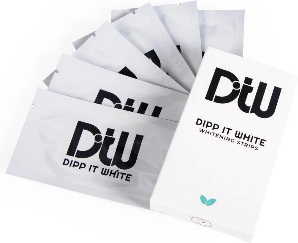 DIPPITWHITE | MINT SMAAK |14 Behandelingen | Tandenbleek/Teeth Whitening Strips | Peroxidevrij (0%) | 100% Natuurlijk | Wittere Tanden | Tandenblekers 3 DIPPITWHITE | MINT SMAAK |14 Behandelingen | Tandenbleek/Teeth Whitening Strips | Peroxidevrij (0%) | 100% Natuurlijk | Wittere Tanden | Tandenblekers - Afbeelding 3
