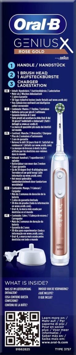 Oral B Oral-B Genius X Elektrische Tandenborstel Rosegold 20 Oral B Oral-B Genius X Elektrische Tandenborstel Rosegold -Verzorgingsproducten 258x1200