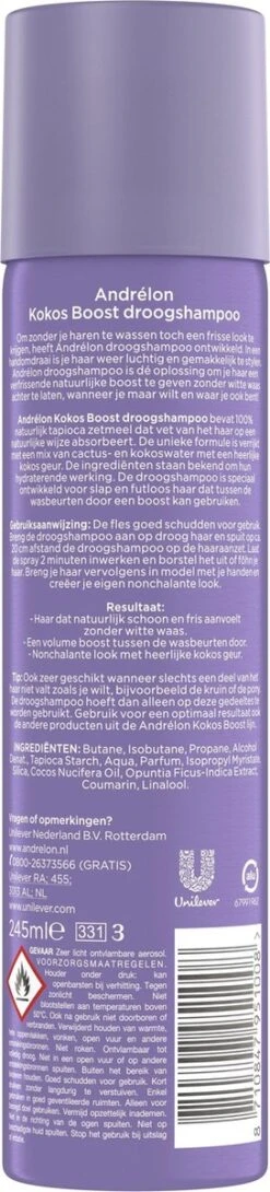Andrélon Droogshampoo Kokos - 6 X 245 Ml - Voordeelverpakking -Verzorgingsproducten 272x1200 1