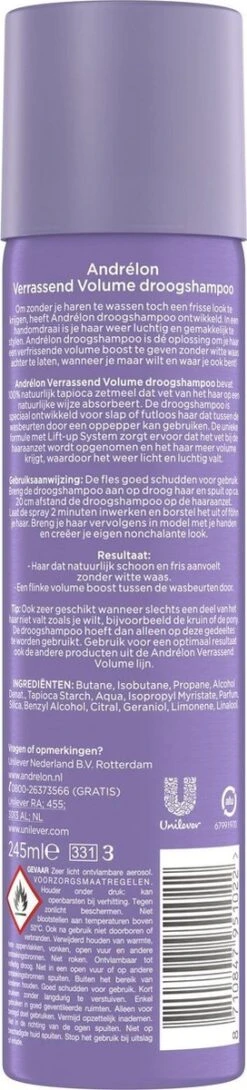 Andrélon Droogshampoo Verrassend Volume - 6x 245 Ml - Voordeelverpakking -Verzorgingsproducten 272x1200