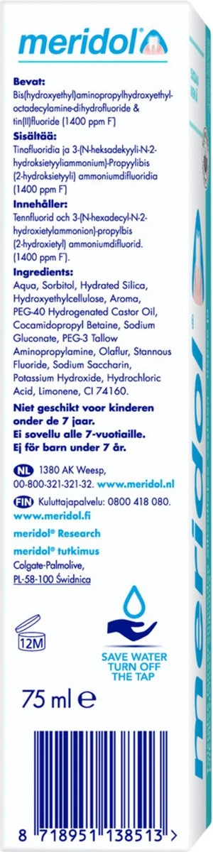 Meridol Tandvlees Tandpasta 3 X 75ml - Voordeelverpakking 2 Meridol Tandvlees Tandpasta 3 X 75ml - Voordeelverpakking - Afbeelding 2