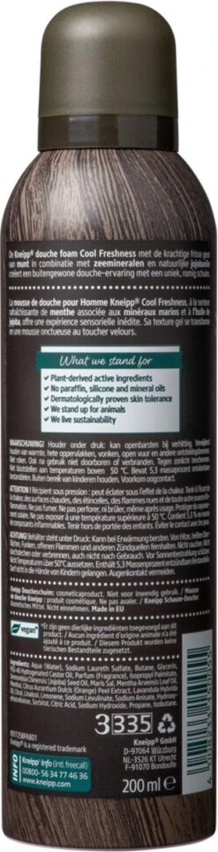 Kneipp Men - Cool Freshness - Douche Foam 16 Kneipp Men - Cool Freshness - Douche Foam -Verzorgingsproducten 308x1200 2