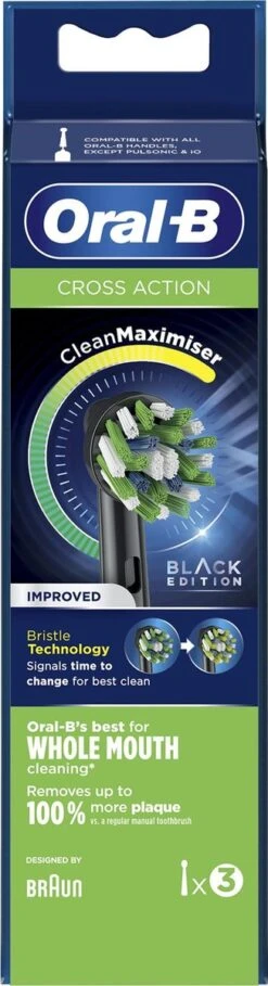 Oral B Oral-B CrossAction - Met CleanMaximiser-technologie - Opzetborstels - Zwart - 3 Stuks 15 Oral B Oral-B CrossAction - Met CleanMaximiser-technologie - Opzetborstels - Zwart - 3 Stuks -Verzorgingsproducten 326x1200 4