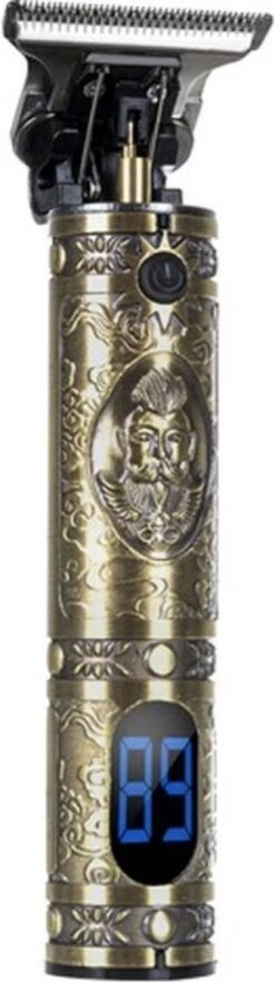 Merkloos Tondeuse Mannen - 2022 Nieuwste Model - Draadloze Haartrimmer - Geschikt Voor Hoofdhaar/Baardhaar - Trimmer Draadloos - Scheerapparaat - Goud - Inclusief Oplaadblok En 4 Opzetstukjes