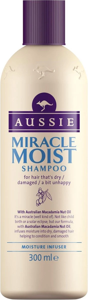 Aussie Miracle Moist Shampoo - Hydraterende Shampoo - Herstelt Droog En Beschadigd Haar - 6 X 300 Ml 13 Aussie Miracle Moist Shampoo - Hydraterende Shampoo - Herstelt Droog En Beschadigd Haar - 6 X 300 Ml - Afbeelding 13
