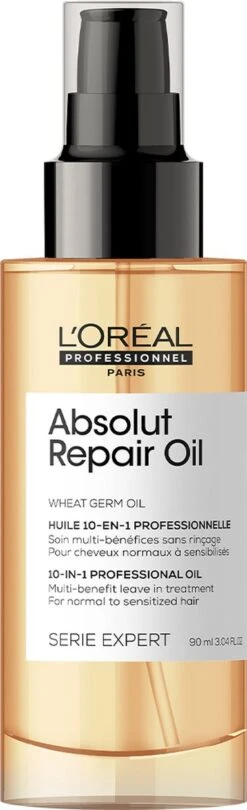 L’Oréal Professionnel Absolut Repair 10-in-1 Olie – Herstellende Olie Beschadigd Haar – Serie Expert – 90 Ml