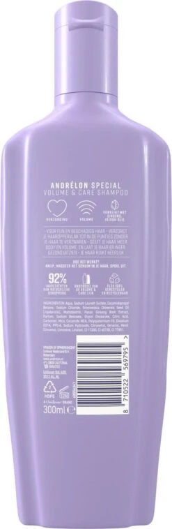 Andrélon Shampoo Volume&Care - 6x 300ML - Voordeelverpakking 13 Andrélon Shampoo Volume&Care - 6x 300ML - Voordeelverpakking -Verzorgingsproducten 391x1200 13
