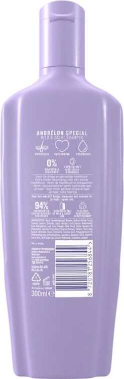 Andrélon Mild & Zacht Shampoo - 6 X 300 Ml - Voordeelverpakking -Verzorgingsproducten 393x1200 2