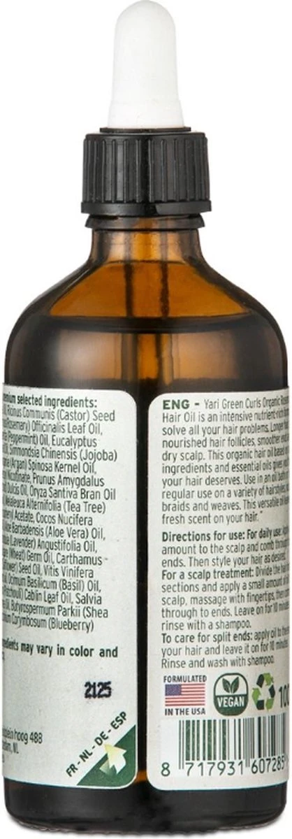 Yari Green Curls Rosemary Mint Oil 100ml 2 Yari Green Curls Rosemary Mint Oil 100ml - Afbeelding 2