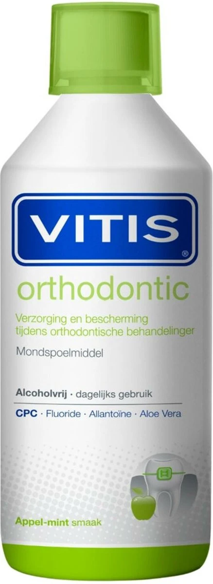 Vitis Orthodontic Mondspoelmiddel - 500 Ml - Mondwater 4 Vitis Orthodontic Mondspoelmiddel - 500 Ml - Mondwater - Afbeelding 4